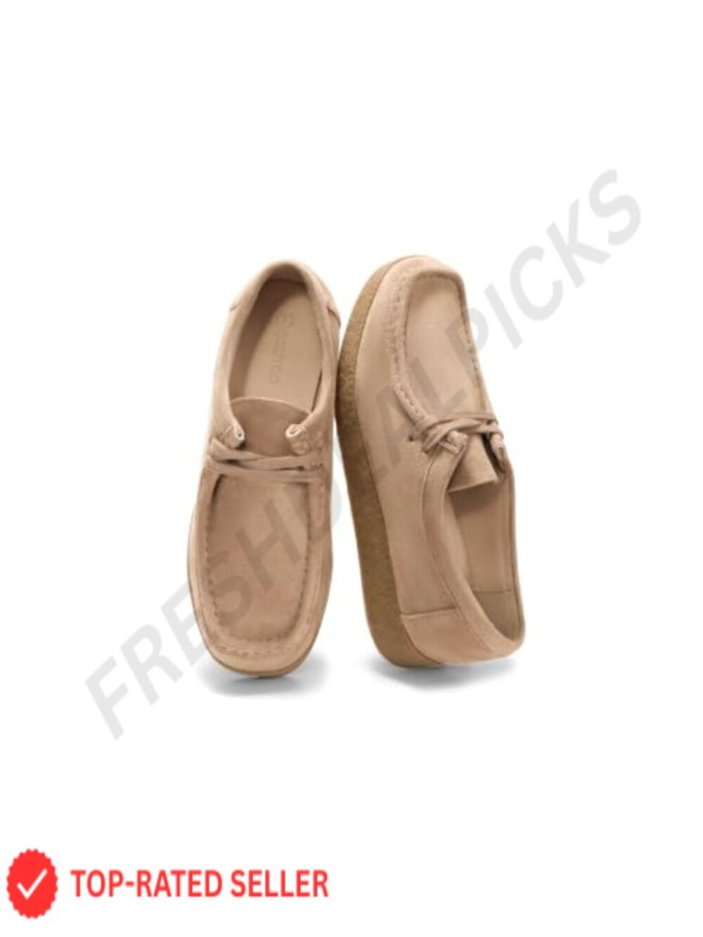 Coutgo Faux Suede Square Toe Platform Loafers Slip On Oxfords